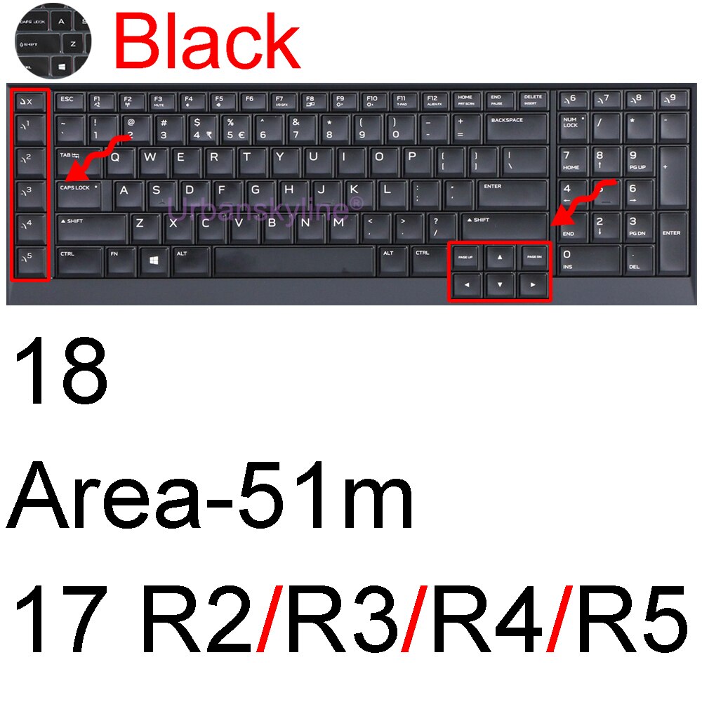 Keyboard Cover for Alienware M15 R7 M17 R5 R6 X14 X15 R1 X17 R2 Area-51m R3 R4 13 14 15 17 18 Protector Skin Case Silicone ALW