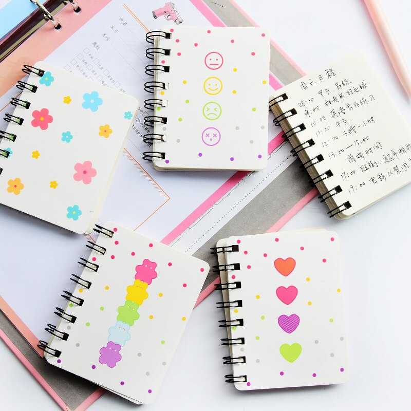 Kleine Spoel Boek Draagbare Notebook Leuke Avocado Rollover Mini Notepad Dagboek Briefpapier School Kantoorbenodigdheden Lege Innerlijke Pagina