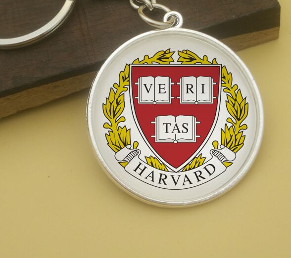 De Verenigde Staten Amerika Hoger University Wereldberoemde Universiteiten College Sleutelhanger Badge Souvenir Classic Wereld: Harvard University