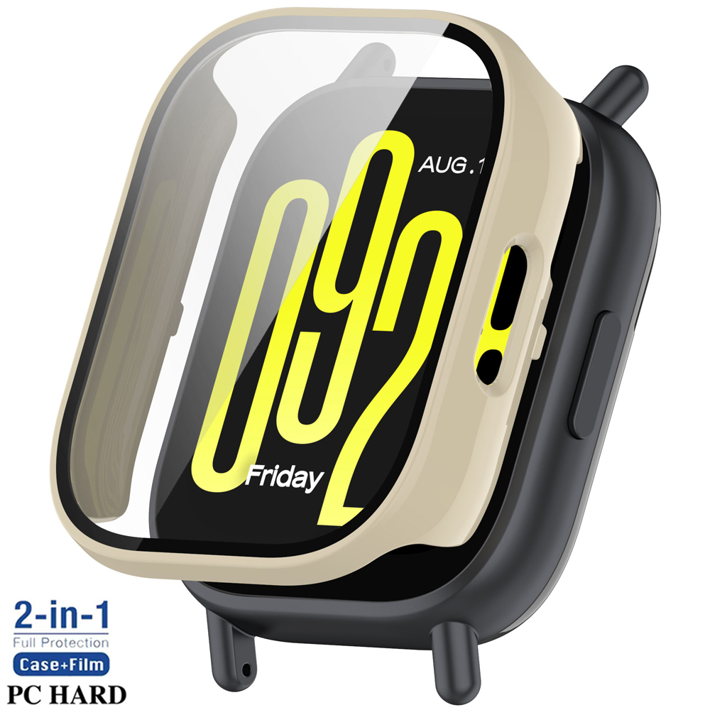 Gehard glas + pc-hoes voor Xiaomi Redmi Watch 5 Actieve / Lite Cover Zachte TPU-schermbeschermer Horlogekasten voor Redmi Watch 5 Lite: P12/613 / 7 Inches & Boven
