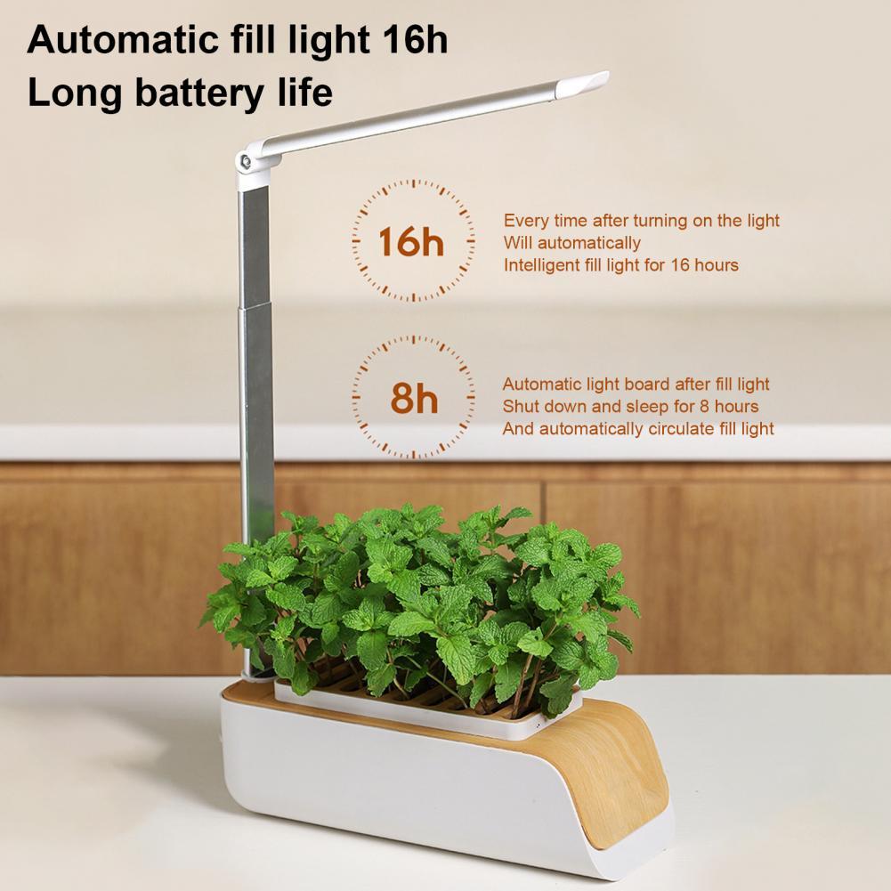 Plant Grow Lamp LED Succulents Vegetable Flower Grow Lights Desktop Planter Pot Non-glaring Height Adjustable Plant Grow Lamp