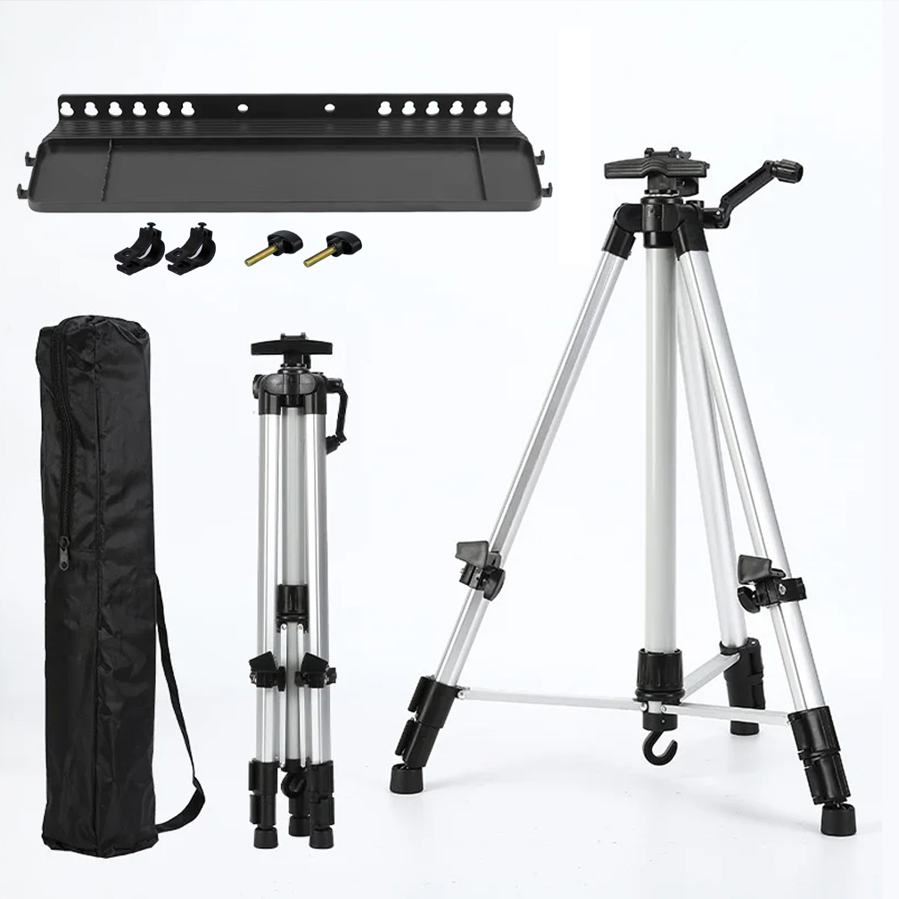 Portable Metal Sketch Easel Stand 50-150CM Adjustable Foldable Travel Aluminum Alloy For Outdoor Painting Artist Art Supplies: Gold
