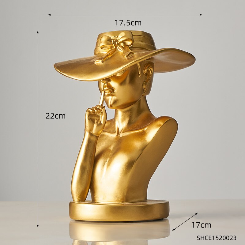 Vases Decoration Home Beauty Vase Room Decoration Aesthetic Modern Art Flower Decoration Vase Home Decor Living Room: Golden