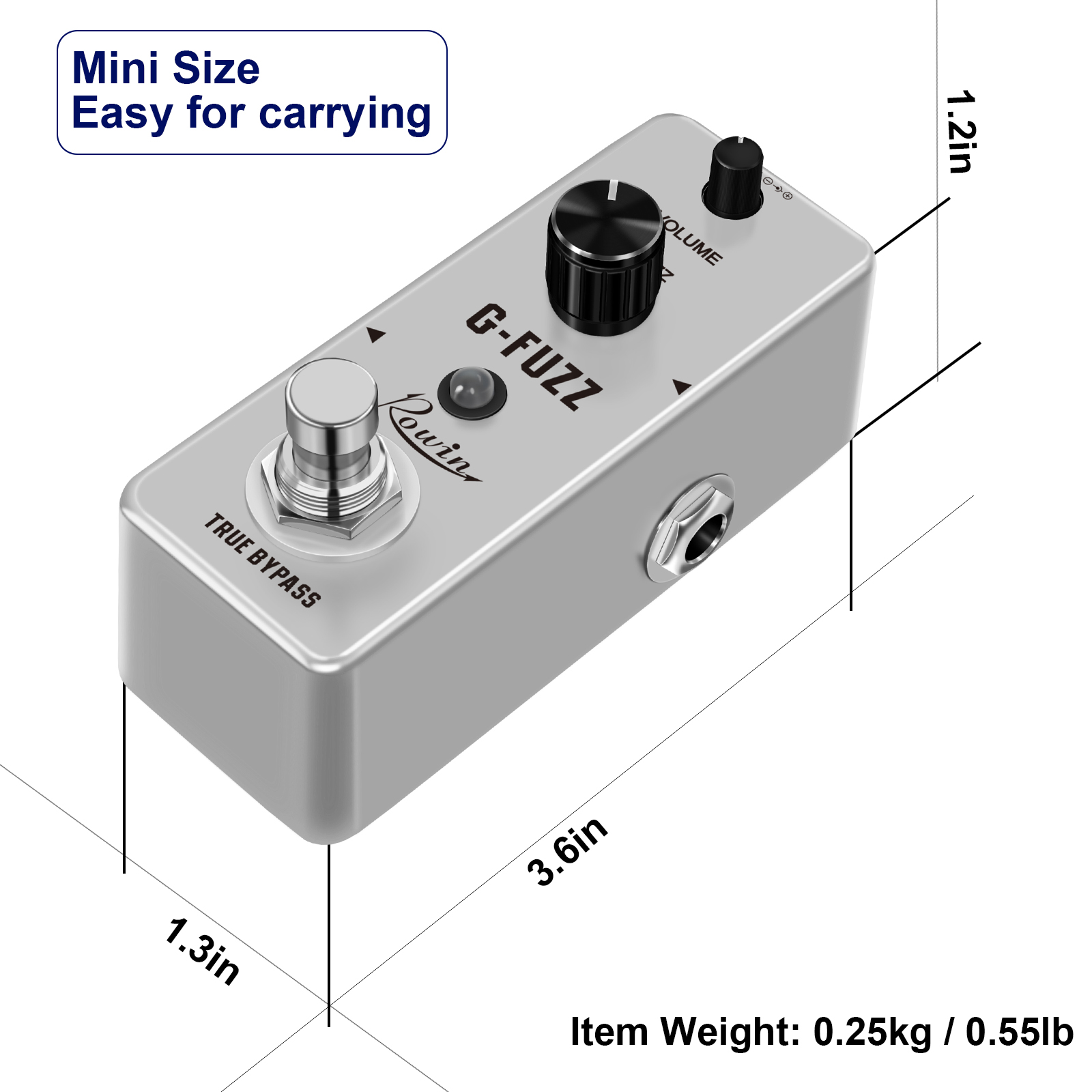 Rowin LEF-322 G-Flaum Pedal Gitarre Wirkung True Bypass