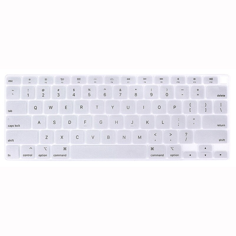 US layout silicone keyboard cover for Macbook Air 13 A2179 keyboard protector: Silver