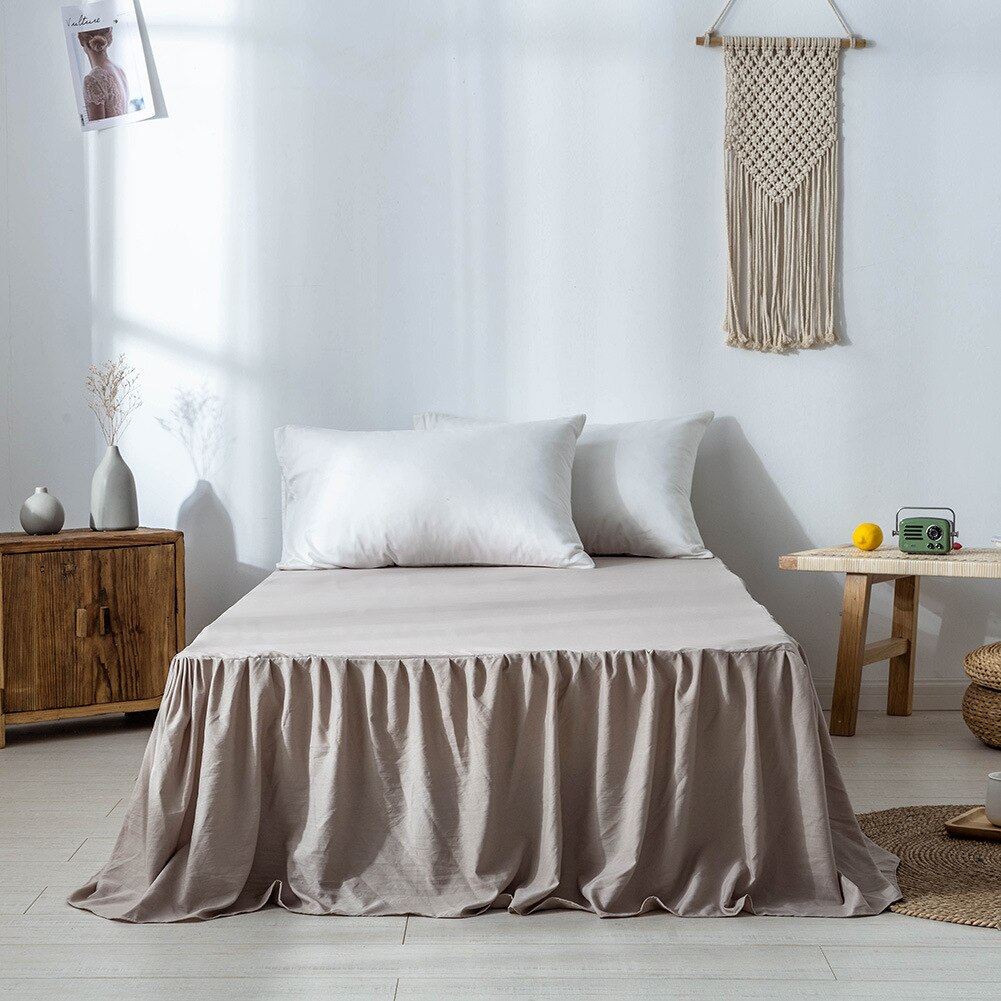 Bett Rock Doppel Bettlaken Mit Elastischen Matratzen Für Bett Komfortable Bettlaken König Königin Größe der Einzelnen Bettdecke 140x200 reine: khaki / 100x200cm