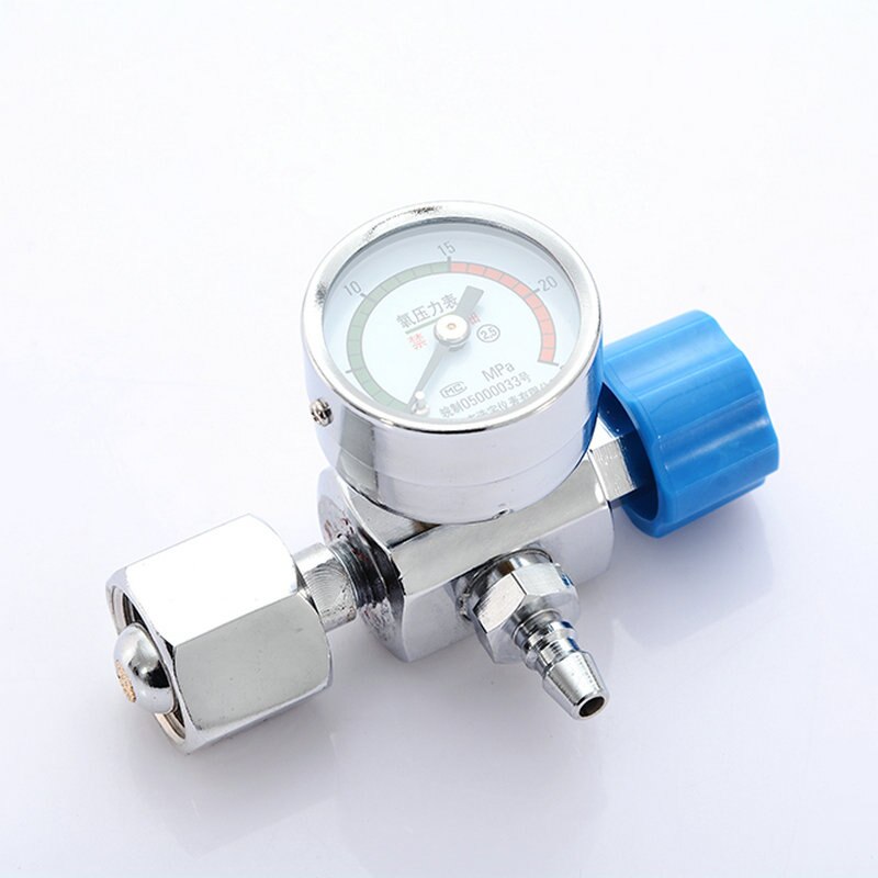 Oxygen Pressure Gauge Pressure Reducing Valve Table Oxygen Cylinder Single Meter Valve 10L15L20L40L Rising Valve Aquarium
