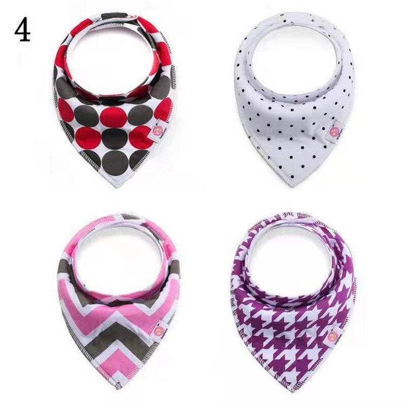Baberos de bebé triangulo Algodón Doble Baberos Impresión de dibujos animados Saliva toalla infantil suave cómoda alimentación colorido baberos Bandana
