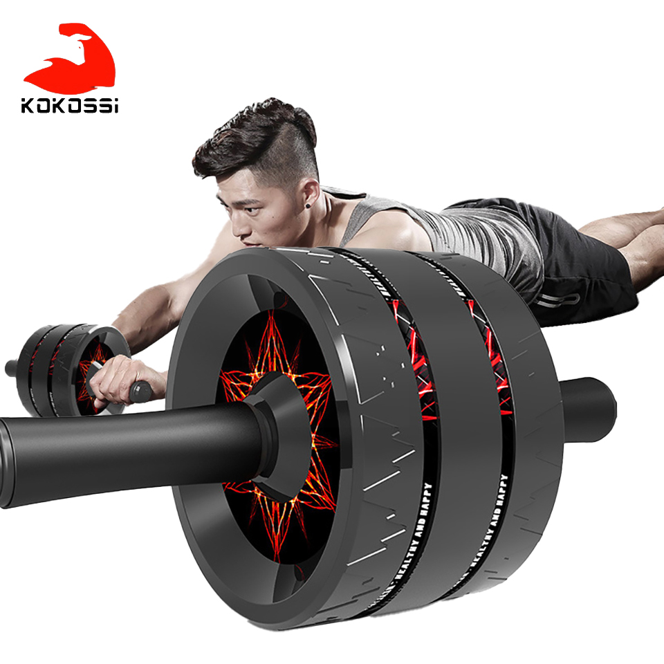 KoKossi Abdominal Wheel Training Abdominal Arm Muscles Home Gym Exercise Body Building Fitness Equipment AB Roller With Mat