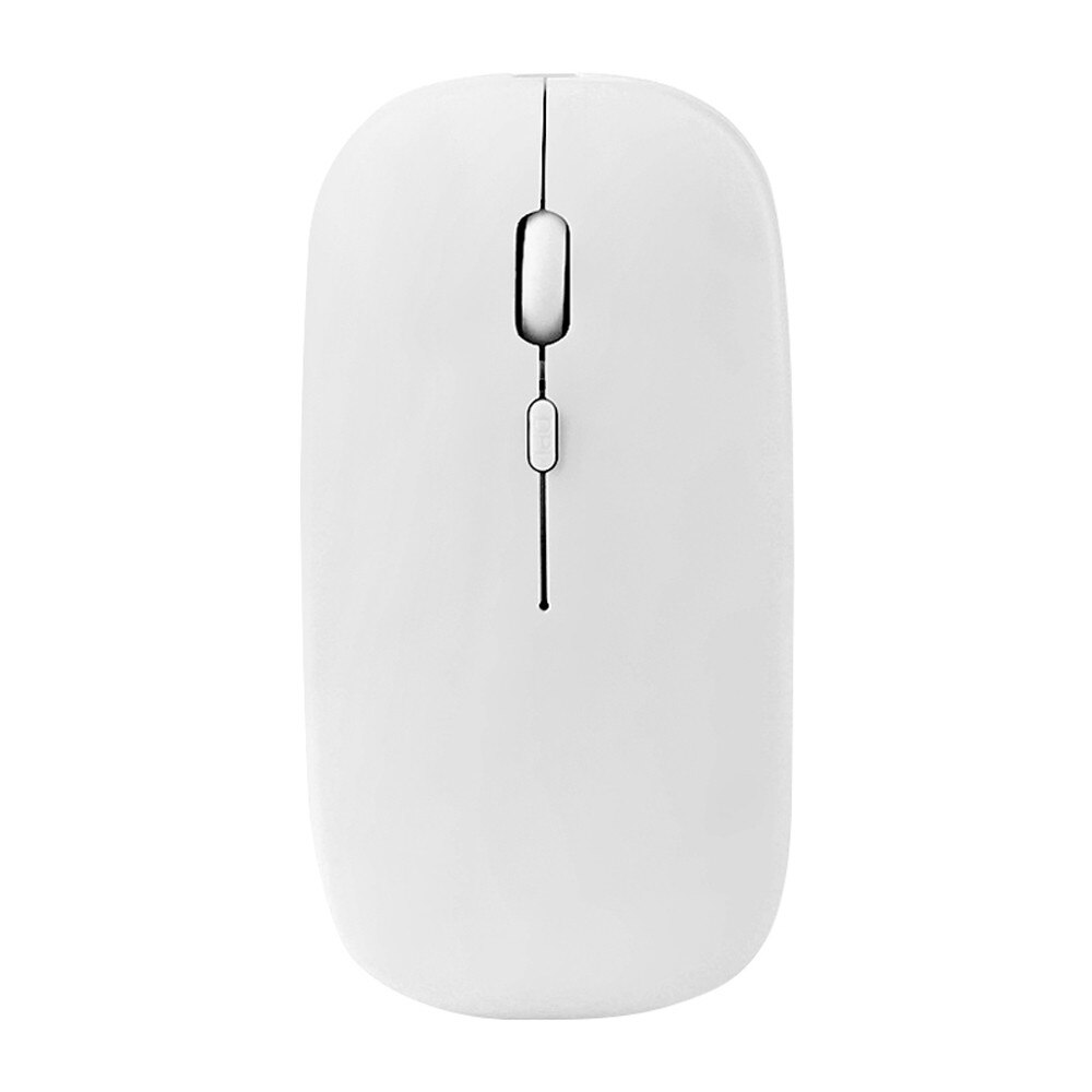 Wireless Mouse Computer 1200dpi 2.4 G Rechargeable Gaming Mouse Optical Usb Silent Button Ultra Thin Wireless Mouse For Laptop: white 