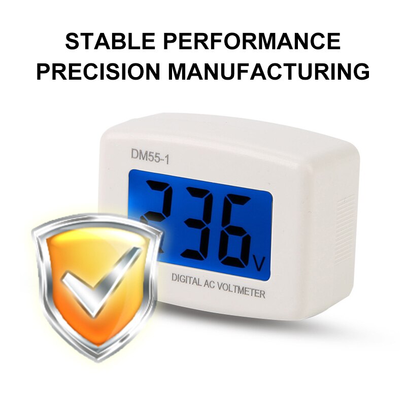 Led Digitale Plug In Voltage Meter DM55-1 110-220V Eu/Us Plug Voltage Tester Muur Platte spanning Meten Digitale Ac Voltmeter