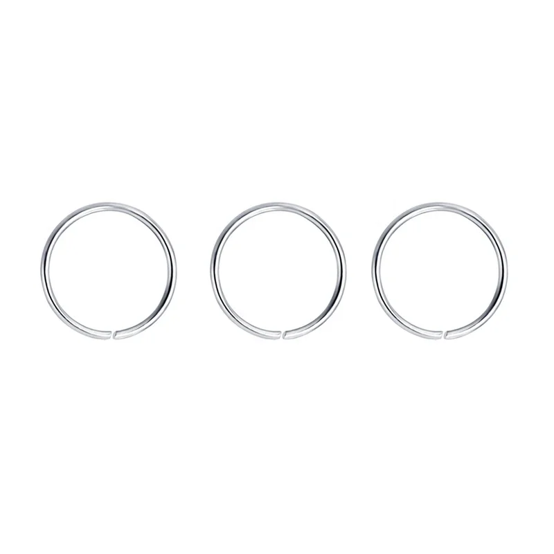 OUFER 20G Neusring Hoepel Clear/Blauw/Roze CZ Naadloze Open Dubbele Lijn Helix Piercing 8 mm Kraakbeen Oorbel Lichaampiercing Sieraden Rook Hoepel, 20G8mm, Zirkonia