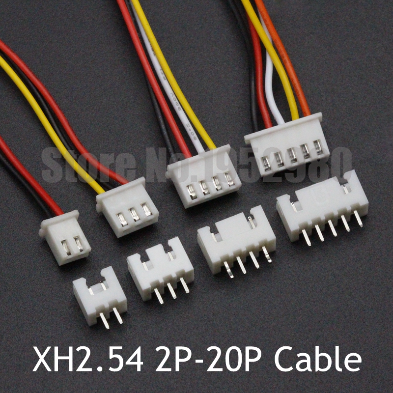 10 set JST XH2.54 Draad Connector 2.54mm Toonhoogte 2/3/4/5/6/ 7/8/10/12/14/20 Pin 26AWG 300MM Vrouwelijke Kabel + Rechte Pin socket