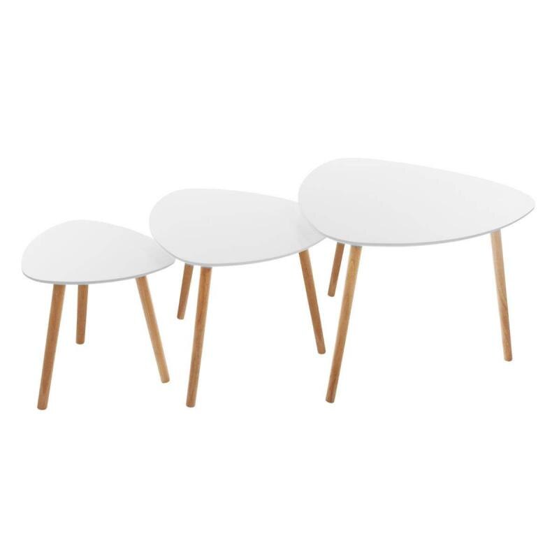 3 Stk/set Scandinavische Wit Grenen Hout Benen Eenvoudige Koffie Tafels Woonkamer Massief Hout Thee Tafels Side Hoek Cafe Meubels hwc: Default Title