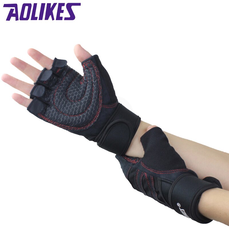 AOLIKES Sports Fitness Body Buliding Training Gloves Multifunction Men Women Sweat Absorption Resistance Weightlifting Gloves