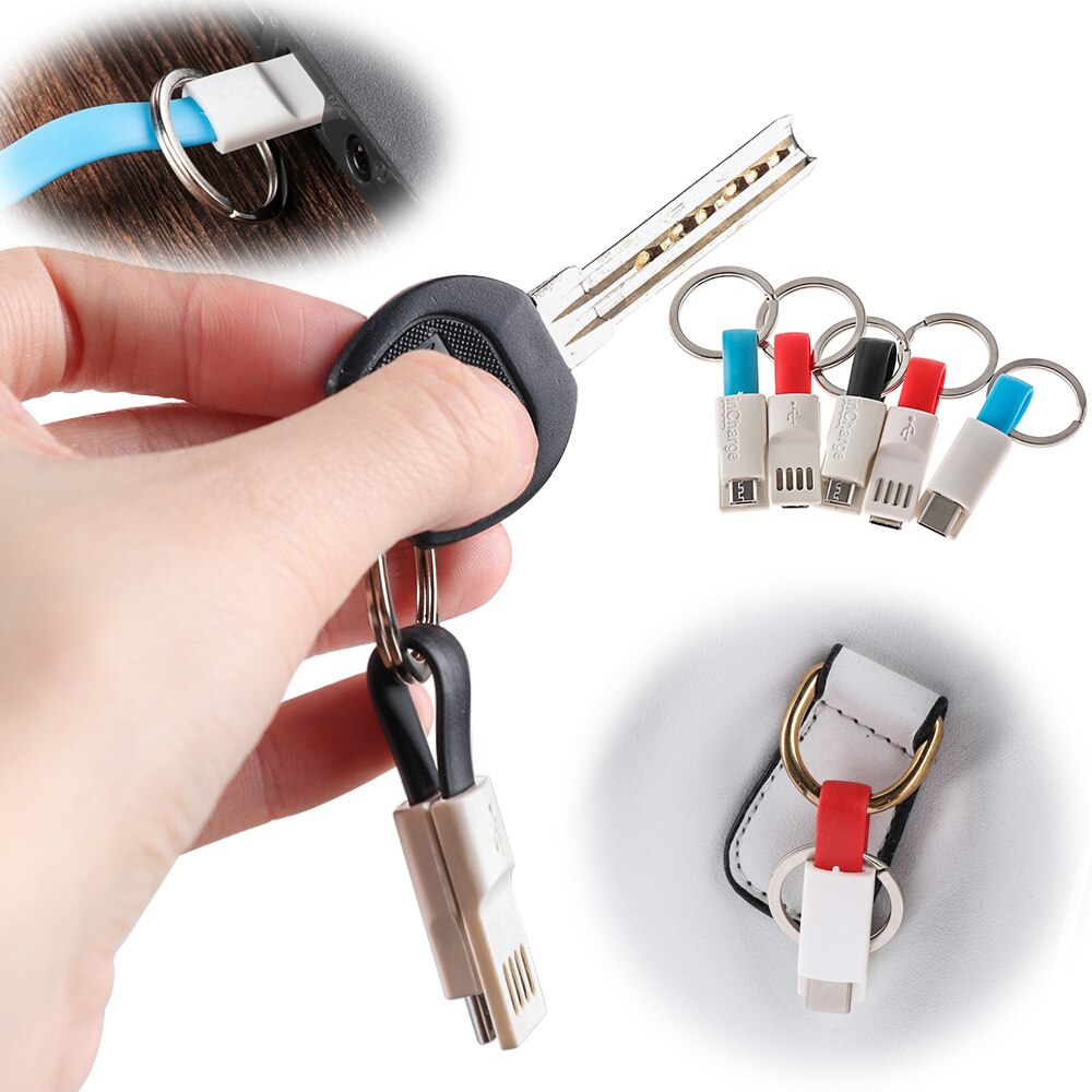 3 in 1 usb-kabel bärbar magnetisk telefonladdare laddningskablar typ c micro användbar mini usb-nyckelring android datalinje