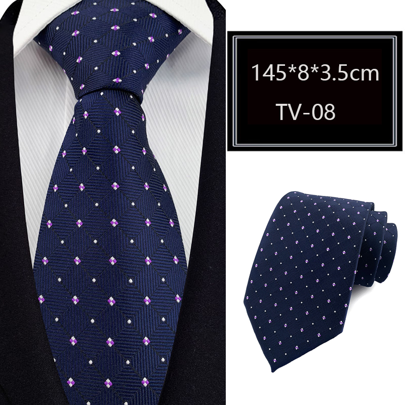 8CM Mens Necktie Stripes Floral Ties For Man Groom Jacquard Woven Neck Tie For Business Wedding Party: Blue