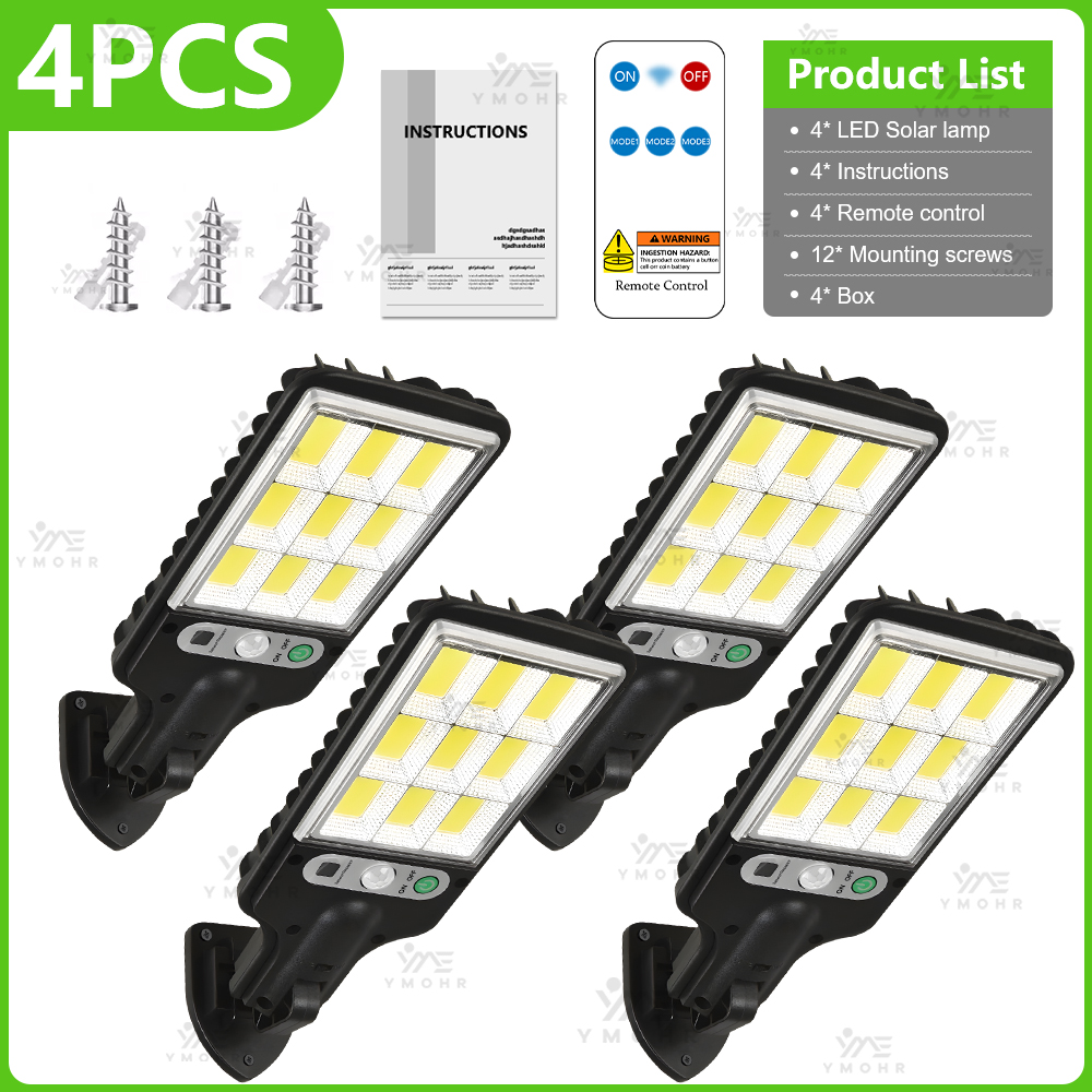 Super Bright Solar Outdoor LED Lamp Motion Sensor Exterior Light High Power Waterproof Lights Wall Street Garden Decoration Lamp: forest green