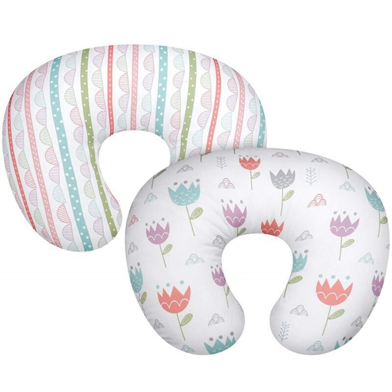 Two pillowcases Newborn Breastfeeding Pillows Maternity Pregnancy Baby Nursing Cushions are soft and comfortable.: 2