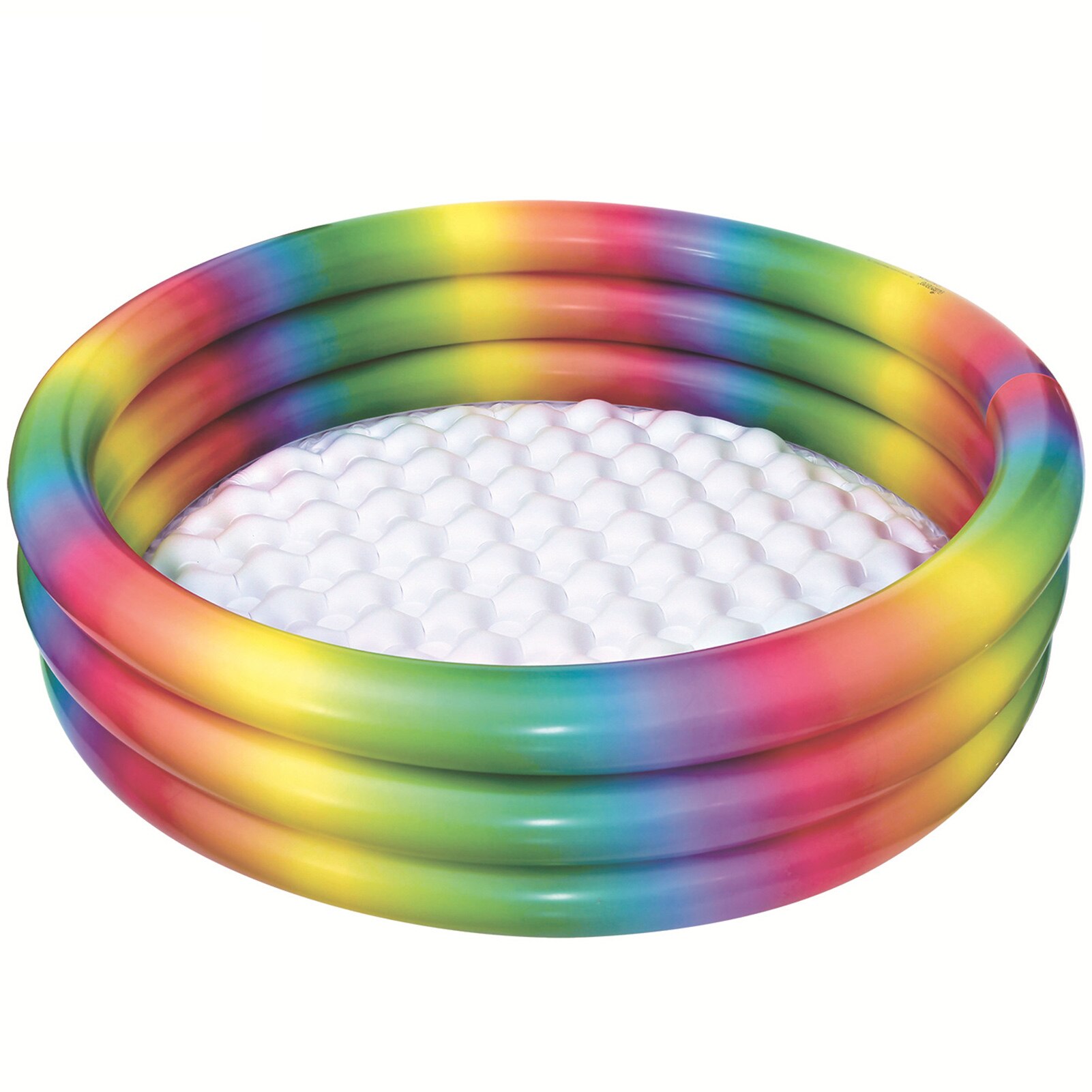 90/110/130CM ronda piscina inflable de PVC engrosada Arco Iris remo piscina tina de baño al aire libre, piscina de verano hinchable Juguetes: 110cm