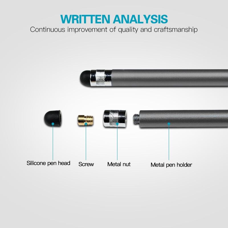2 In 1 Touch Screen Stylus Pen Capacitive Screen Touch Pencil Write Drawing Pen For ipad PC Android Smartphone Device