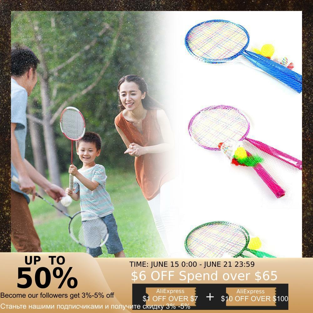 1 par de raquetas de bádminton para niños, para interior y exterior, conjunto de bádminton para jugar, raquetas de deporte más ligeras D7S3