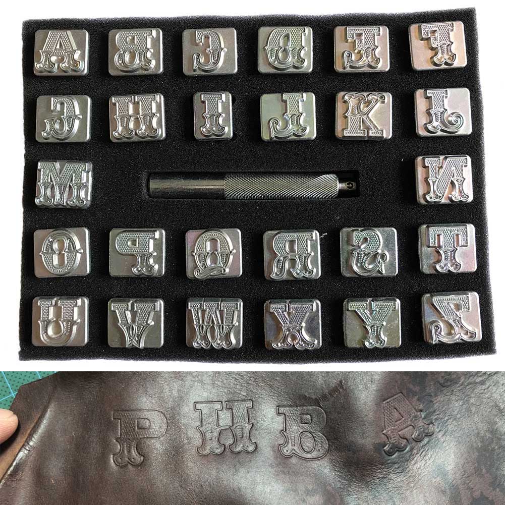 Carving Lederen Art Alfabet Set Letters Stempel Handgemaakte Duurzame Metalen Diy Tool Yu-Home