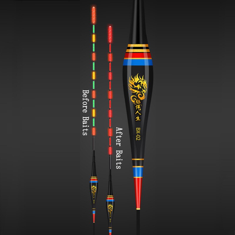 WLPFISHING Galleggiante Da Pesca Elettrico Sensore di Gravità Intelligente Carri Luminosi accorto Ic costruire-in giorno-notte doppio-Usato