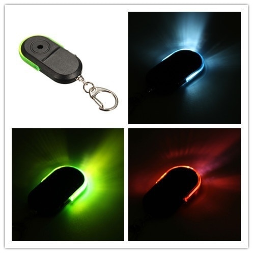 Mini Anti-lost Whistle Key Finder Wireless Alarm Smart Tag Key Locator Keychain Tracker Whistle Sound LED Light Things Tracker