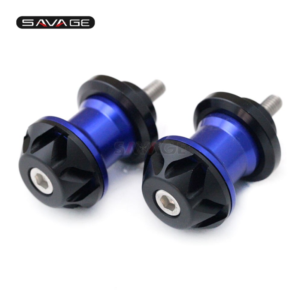 Bras oscillant bobines Crash curseur chaîne ajusteur Support vis pour Benelli BN 302/600 BN302 -15 BN600 -15 Support 6mm sculpté: Blue