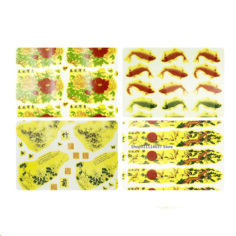 2PCS/Set Pottery Ceramics Clay Transfer Paper Overglaze Decal Paper JingDeZhen Medium Temperature DIY Painted Pottery Tools