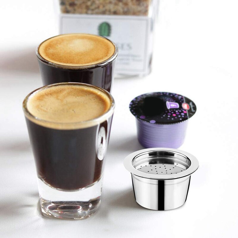 Für Verismo K GEBÜHR CBTL Nachfüllbare Kaffee Kapsel Schote Filter Edelstahl einstellen 1Capluse + 1 Löffel