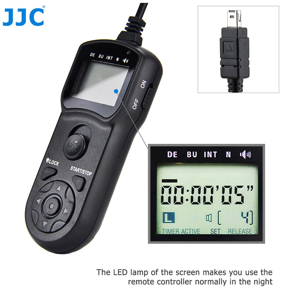 JJC MC-DC2 Intervallometro Timer di Controllo Remoto per Nikon Z6II Z7II Z7 Z6 Z5 D750 D780 P1000 D7500 D7200 D5600 D5500 D5300 D5200