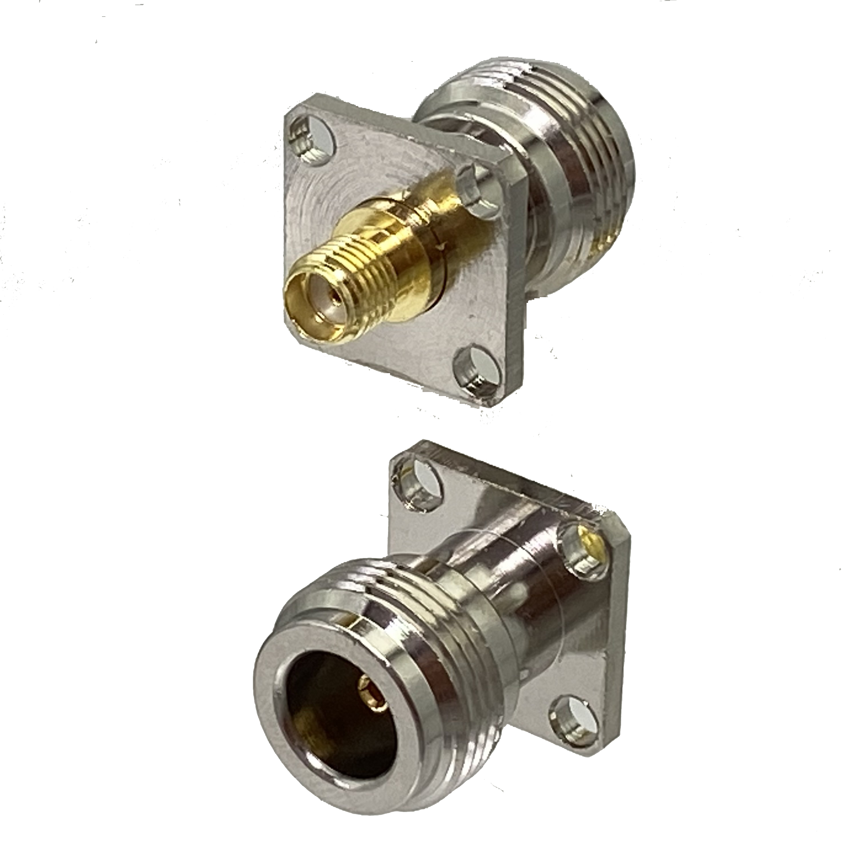1pcs Connector Adapter N to SMA RP SMA Flange &amp; Bulkhead Male Plug &amp; Female Jack Wire Terminal RF Coaxial Converter