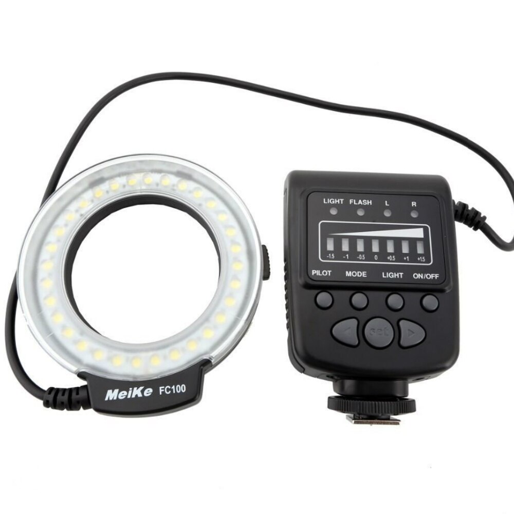 Meike meke  fc100 ring makro flash lys foto speedlight til canon nikon olympus pentax dslr kamera eos 650d 60d d7100 d5300