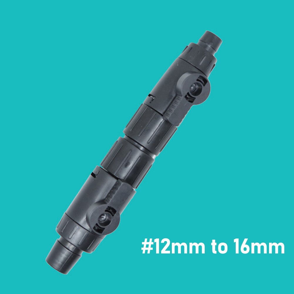 Conector de liberación rápida de doble grifo para acuario, válvula de Control de agua para peces, manguera, accesorios para pecera, 12mm/16mm: 12mm to 16mm