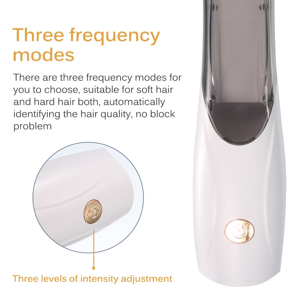 Vacuum Pet Clipper Rechargeable Three Modes Mute Hair Cutter With Detachable Blade And Two Combs Vacuum Pet Clipper