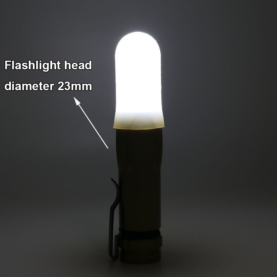 Silicone Diffuser For 20.5 to 24mm Mini 18650 Flashlight SP31 SP32A S2+ DIY Camping Light Reading Light Torch Lamp Accessory