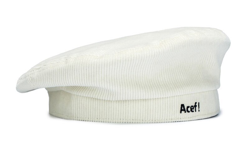 Boina de pana Acef bordada, sombrero de invierno para mujer, hombre, Berret, coreano, francés, Newsboy, gorros para mujer, Hip Hop, ajustable al aire libre: Blanco