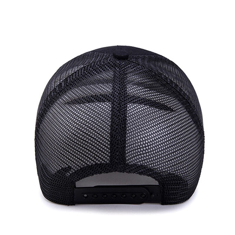 Zomer mesh ademende baseballpet voor heren verstelbare effen zonnehoed voor dames unisex sport snapback pet met klep