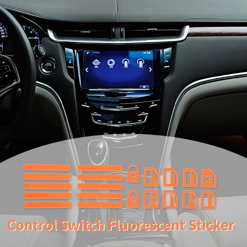 Auto Fenster Taste Leuchtende Aufkleber Heber Schalter Nacht Fluoreszierende Aufkleber Autos Innen Aufkleber Auto Zubehör