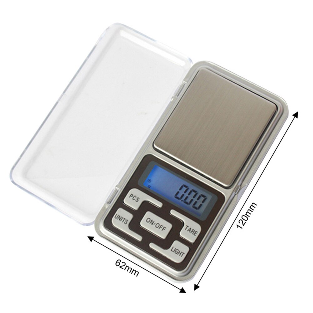 Electronic LCD Display Scale Mini Pocket Digital Scale for Jewelry Kitchen Scale（500g/100g/200g/300g/0.01g） Silicone/ABS Buttons