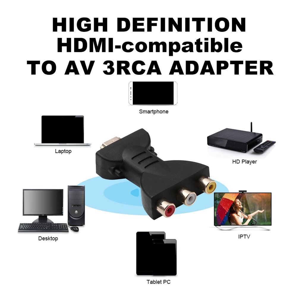 Segnale digitale AV compatibile HDMI a 3 RCA adattatore Audio convertitore componente adattatore Audio Video convertitore componente AV Dropship