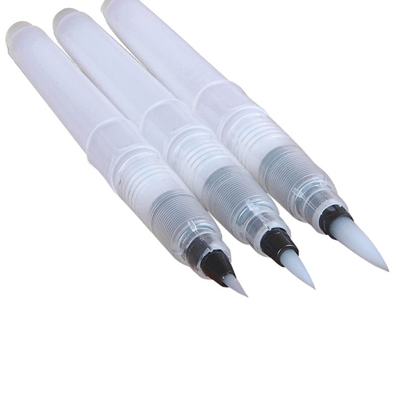 1/3Pcs Refillable Ink Color Pen Water Brush Painting Calligraphy Illustration Pen Office Stationery GK99