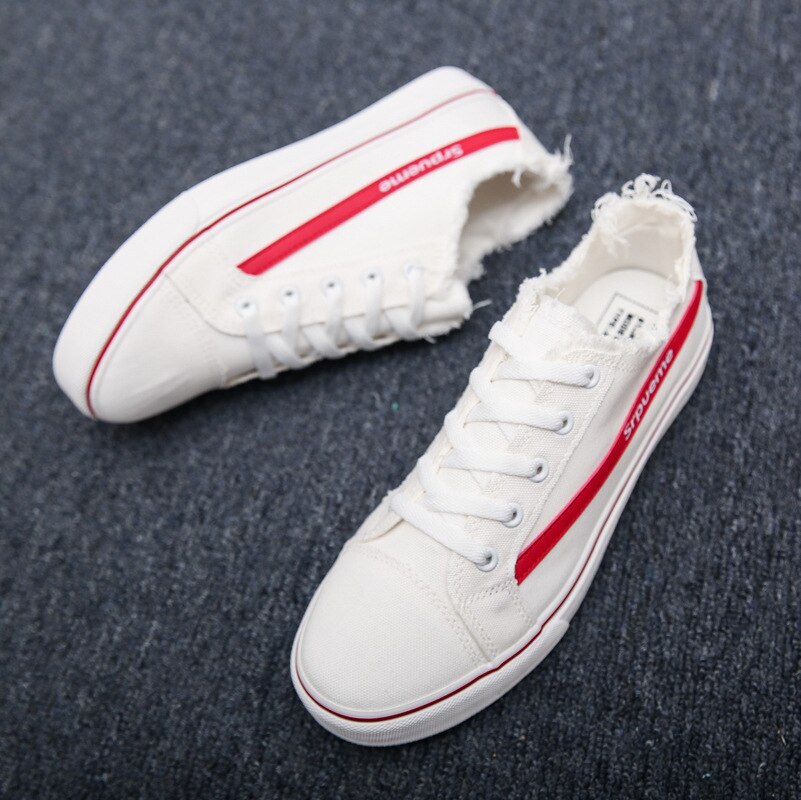 Canvas Shoes Men All-match Low Top Small White Shoes Comfort Light Lace Up Men Casual Shoes