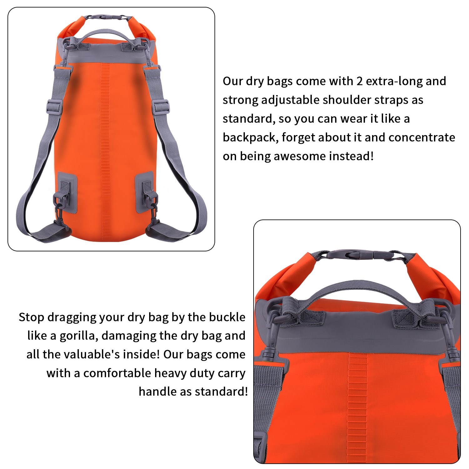 Sacs étanches 5l, 10l, 15l, 20l/30l, sac sec de rangement pour canoë, Kayak, Rafting Sport de plein air, Kit de voyage, sac à dos