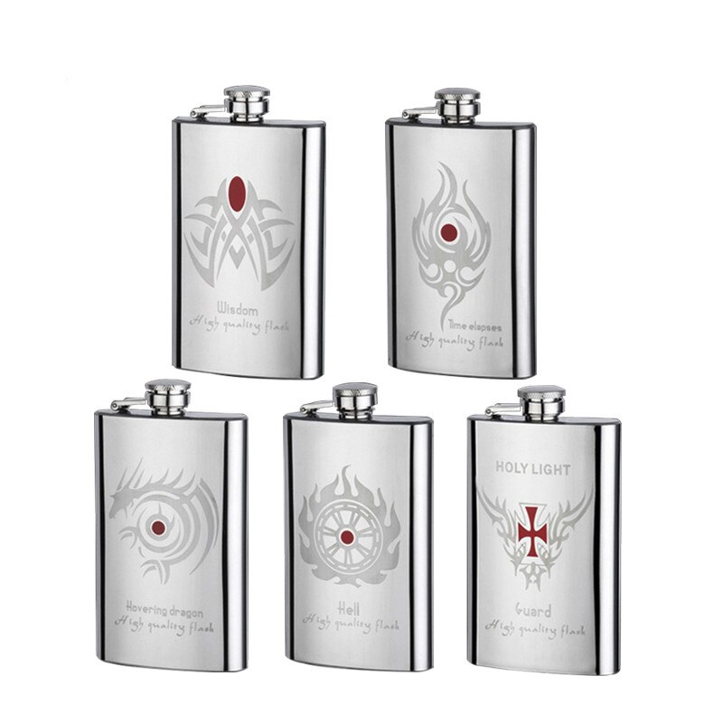 Flagon my liqueur Whisky alcool vodka hanche | Miroir , dessin en acier inoxydable, style , vodka hanche bouteille à vin d'extérieur Portable