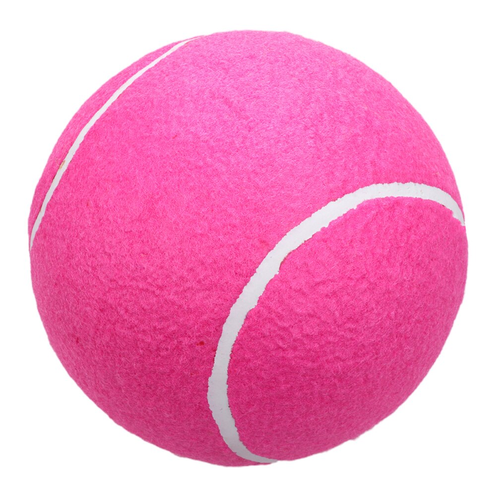 1Pc 20Cm Opblaasbare Flanel Bal Grote Handtekening Tennis Rubberen Bal Voor Kinderen Outdoor Sport (Blauw): Pink