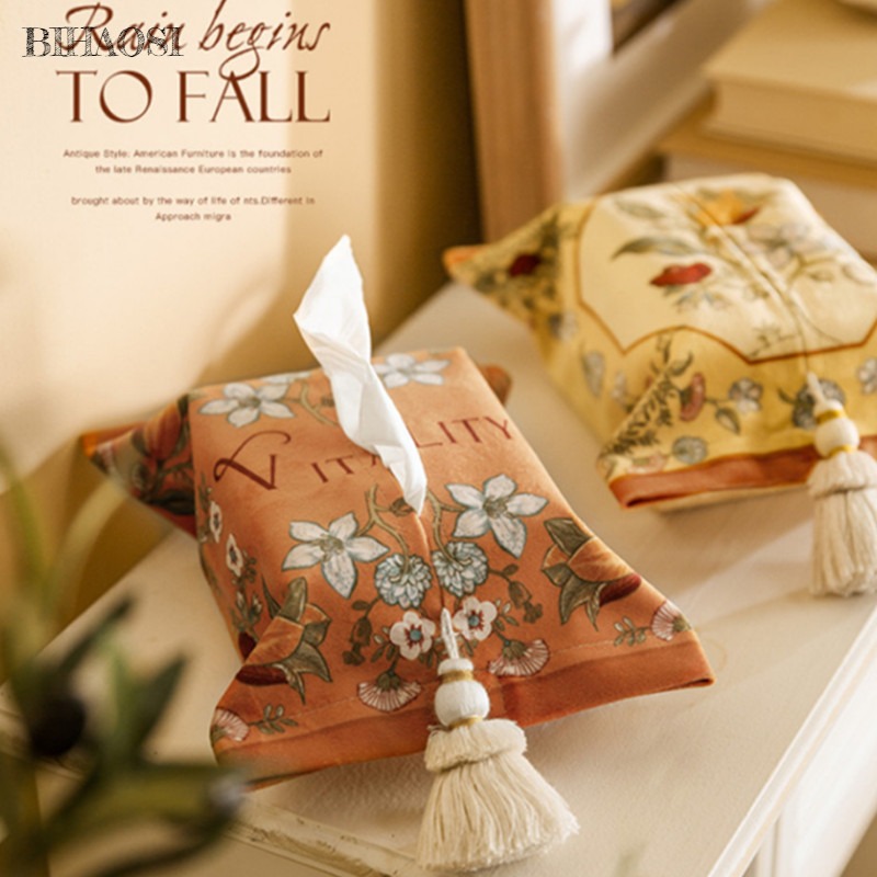 Vintage tissue box auto tissue taske vintage husholdning tissue box køkken high-end papir opbevaring print skuffe