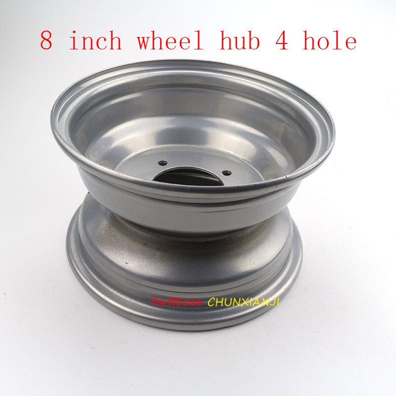 High performance Aluminum ATV 8 Inch Tires Wheel white hub 8" Vacuum Tires 4 Hole Wheel Rims lightning shipment